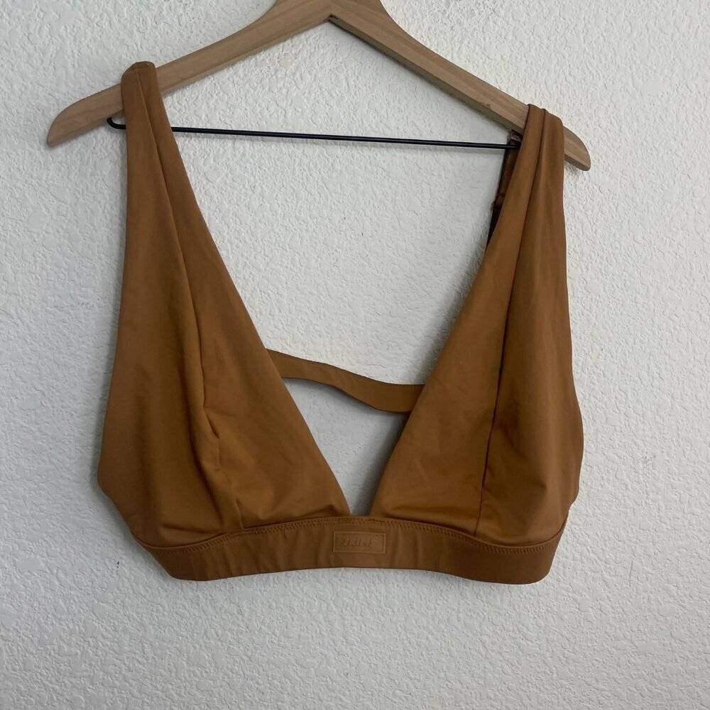 SKIMS Swim Plunge Bikini Top | Almond | Size 4X | New Without Tag - Picture 3 of 9